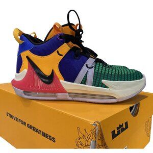 Nike LeBron Witness 7 Mid Multi-Color  FQ8170-585 Size 4Y With Box